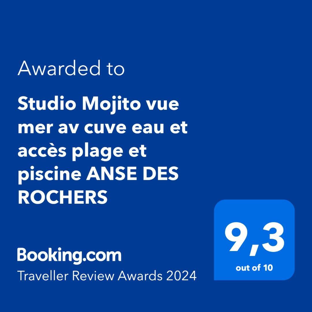 Studio Mojito Vue Mer,Piscine Avec Cuve Eau Et Acces Plage Et Piscine Anse Des Rochers Saint-Francois  Ngoại thất bức ảnh